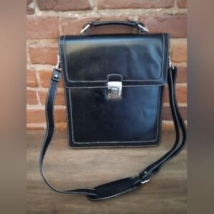 Black Leather Satchel